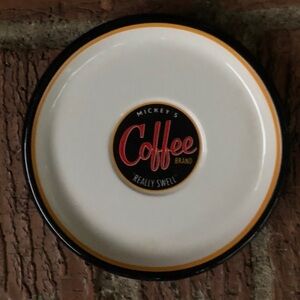 Disney Mickey’s Coffee Brand Really Swell Ceramic Espresso Saucer 4.75”